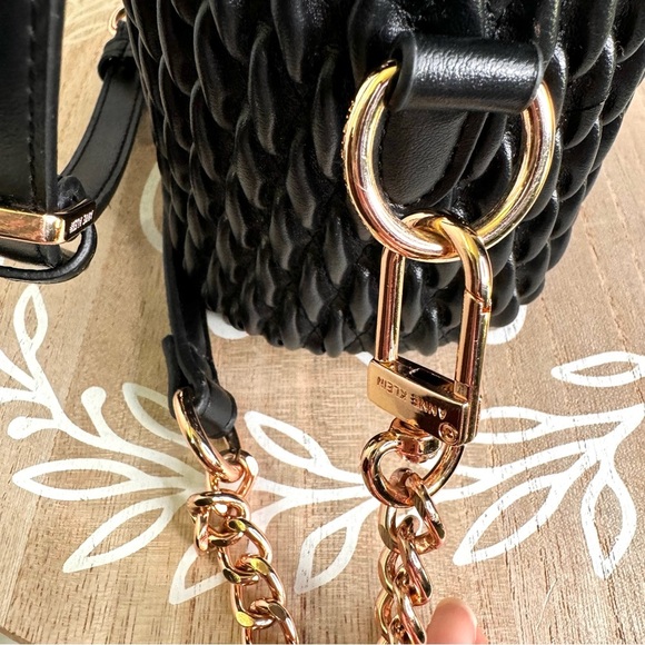 Anne Klein Ruched Top Handle Train Case, Detachable Crossbody Strap, adorable❤️ - Picture 5 of 8